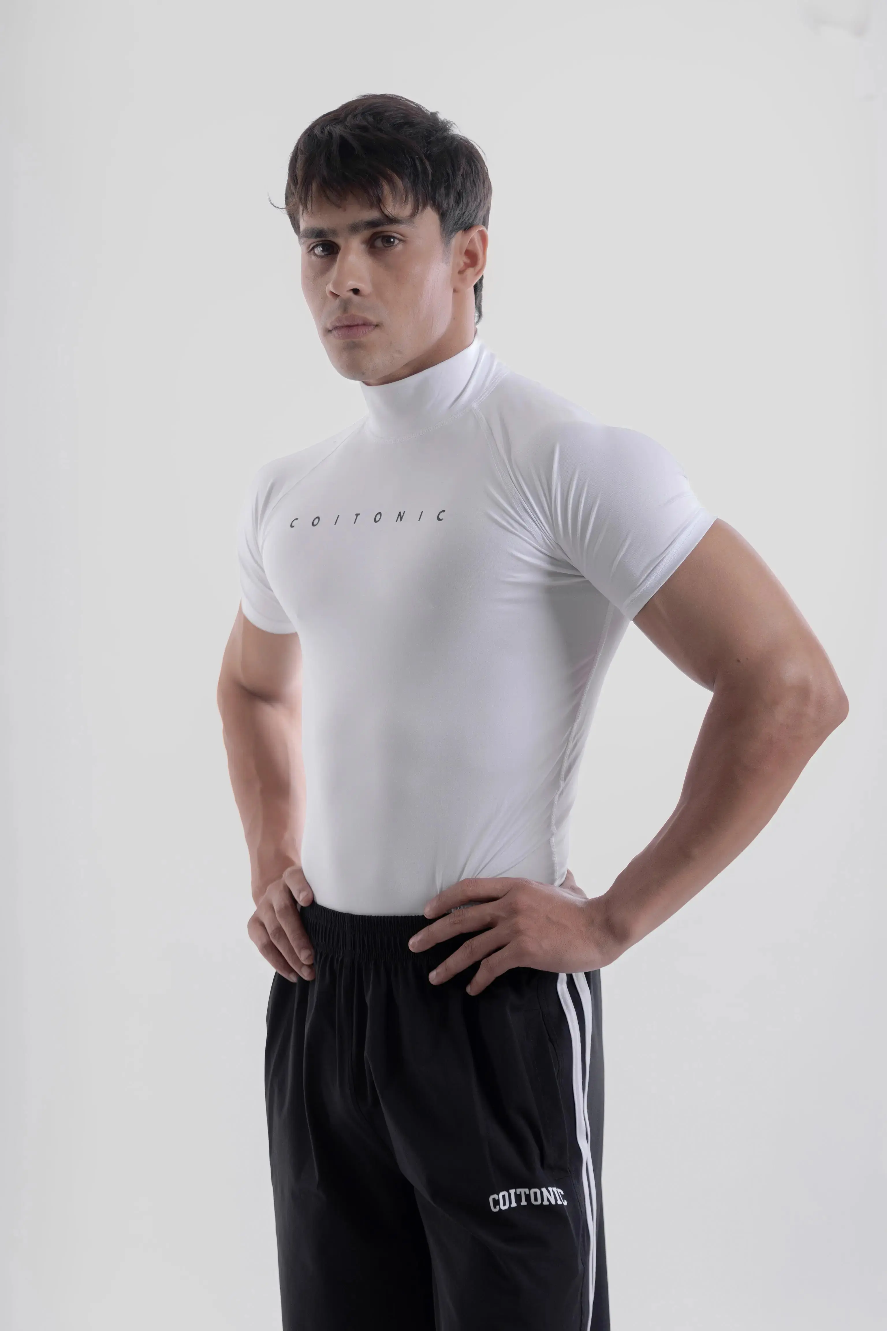 Compression Half Sleeves High Neck T-shirt - Image 76